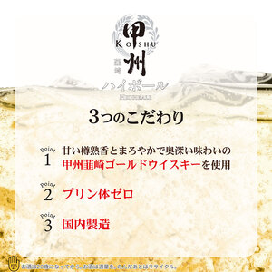 【定期便3回】甲州韮崎 ハイボール缶 350ml | 栃木県 下野市