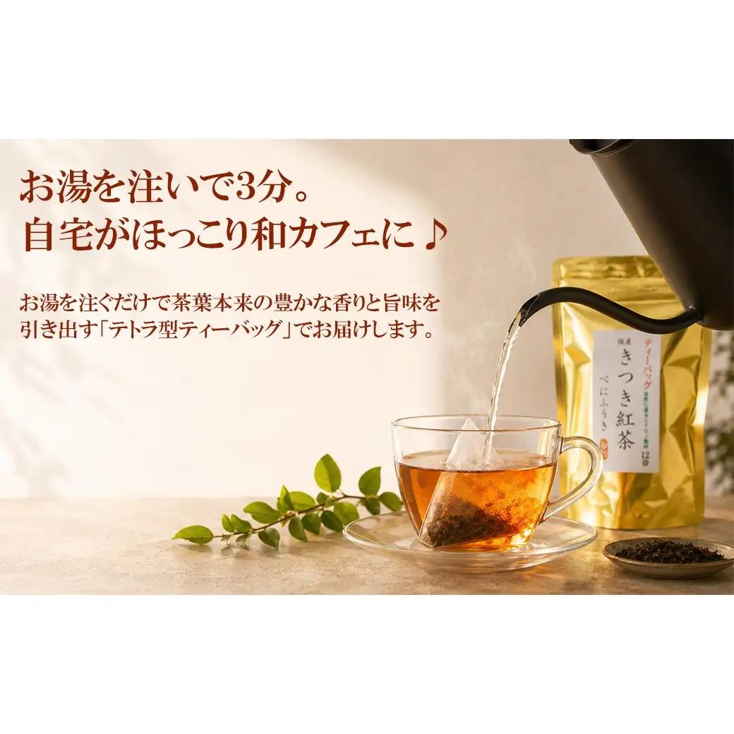 ちえびじん 紅茶梅酒 (720ml)+ きつき紅茶「べにふうき」のティーバック (12個×2)【中野酒造】 国産 和紅茶 梅酒 ギフト 贈答 ＜110-032＞