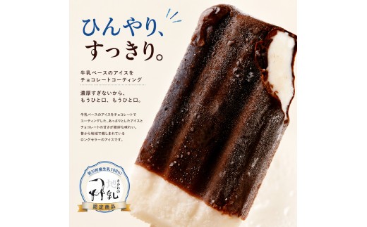 ＜ ブラボーアイス 10本 ＞ ミルク チョコ コーティング ご当地アイス 地乳 ぢちち 横畠冷菓 あと味さっぱり 高知県 佐川町