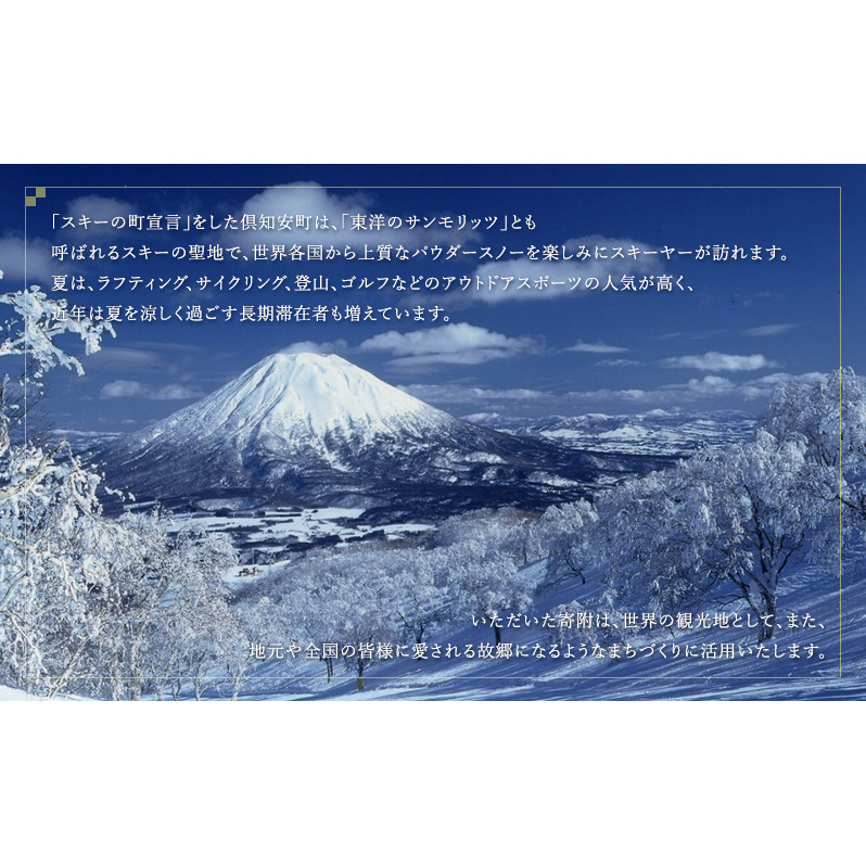 倶知安町 寄附のみの応援受付 75,000円コース（返礼品なし 寄附のみ 75000円）_イメージ2