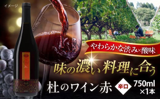 奥出雲葡萄園 杜のワイン赤 1本  ワイン お酒 ギフト 国産 熟成ワイン 熟成 酒 赤 赤ワイン 辛口 果実酒 お祝 贈答用 アルコール フルボトル 飲料 島根県雲南市/有限会社奥出雲葡萄園 [AICS044]