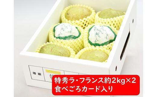 【令和7年産先行予約】 ラ・フランス 計約4kg (12～14玉 特秀 2～4L) 《令和7年11月～発送》 『たけひさ農園』 ラフランス 西洋梨 洋なし 果物 フルーツ デザート 山形県 南陽市 [1086-1]