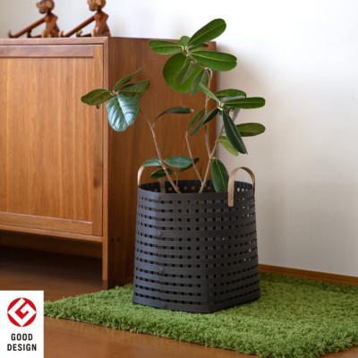 ふるさと納税 奥州市 暮らしを豊かにするシンプルで美しいかごハンドル付き M チャコールグレー バンドシー [AR127] |  | 01