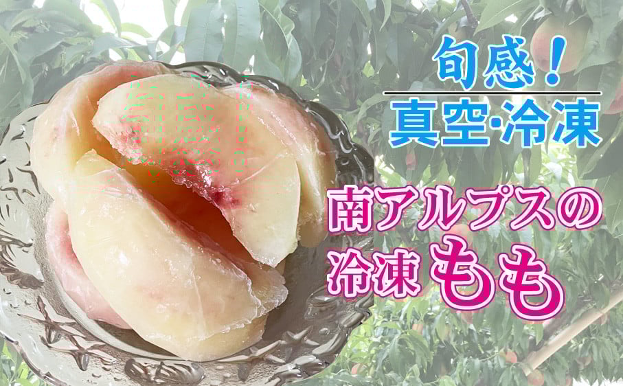 
            南アルプス市で収穫された「旬感！真空・冷凍　桃」 ALPDN001
          