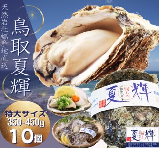 【1307】天然岩牡蠣(活)夏輝 350g-450g前後(特大サイズ) 10個セット(いまる)