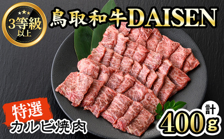 鳥取和牛DAISEN特選カルビ焼肉用(400g)国産 鳥取県産 和牛 肩ロース 大山 牛肉 お肉 肉 お取り寄せ ギフト 贈答 プレゼント 冷凍【sm-AO002】【大幸】