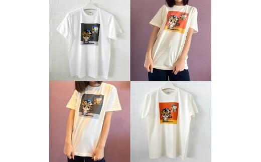 しんじょう君 夜明け ものがたり Tシャツ ホワイト×グレー Sサイズ 須崎 高知県 高知  全2色 全4サイズ FO017