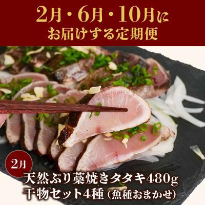 ふるさと納税 黒潮町 土佐の海からの贈り物!初・戻りカツオ/天然ブリ/干物 定期便3回 [(H)1226-3] |  | 01