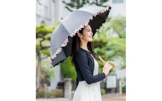 
                  ロサブラン《選べる4色》【日傘】ミドル フリル ダンガリー【55cm】 | 100％ 完全遮光 晴雨兼用 Rose blanc 傘 カサ uvカット 遮光 遮熱 涼感 紫外線対策 1級遮光 ファッション レディース メンズ ファッション おしゃれ 小物 ギフト プレゼント 母の日
                