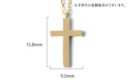 ロッソエブルー ネックレス 40cm k18 18金 ゴールド ミニ クロス 十字架 レディース 岐阜市 / アフェクト[ANGT003]