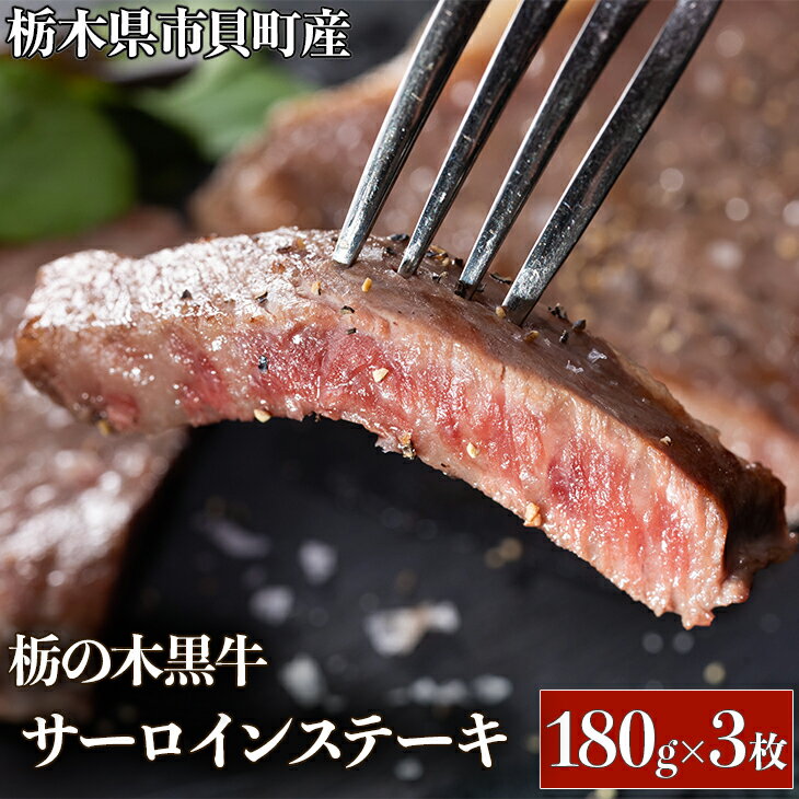【ふるさと納税】栃木県市貝町産　栃の木黒牛サーロインステーキ≪牛肉 国産 おうちごはん ご褒美 冷凍 記念日　ギフト プレゼント 贅沢≫※離島不可（北海道、沖縄本島は配送可能）