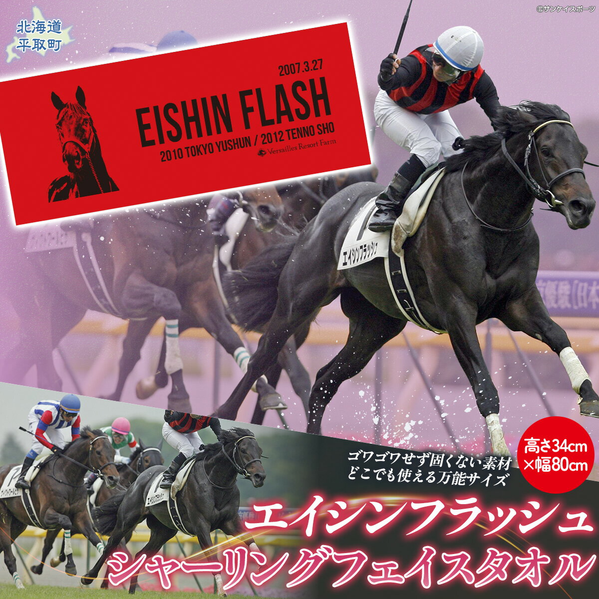 【ふるさと納税】【エイシンフラッシュ】シャーリングフェイスタオル【ふるさと納税 人気 おすすめ ランキング 馬 競馬 競走馬 引退馬 エイシンフラッシュ 日高 北海道 平取町 送料無料】 BRTV032