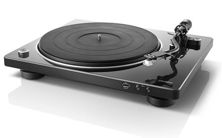 DENON USBメモリーへのダイレクト録音対応 MMカートリッジ対応フォノイコライザー搭載 本格マニュアル・レコードプレーヤー ブラック DP450USBBKEM F24R-147