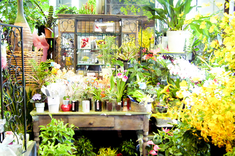 枯れない花《赤色ベース》老舗花屋の一点物!オリジナルプリザーブドフラワー