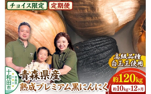 ふるさとチョイス限定 青森県産熟成プレミアム黒にんにく 約10kg【12ヶ月定期便】黒にんにくに溺れる！合計約120kg（高級品種白玉王使用） 青森にんにくファーム [発酵食品 黒ニンニク 無添加]