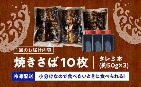 【6回定期便】炭火焼 トロさば 蒲焼 10枚 [UDH019] 手焼き サバ 鯖 さば 魚 海鮮 魚介 おかず おつまみ トロ お取り寄せ グルメ 冷凍 武雄市 定期便