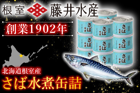【北海道根室産】さば水煮180g×12缶 A-42106