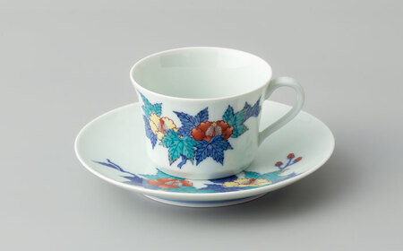 【有田焼】重要無形文化財 葵絵 碗皿  / 佐賀県 / 今右衛門焼佐賀店有銘堂[41AAAY011]