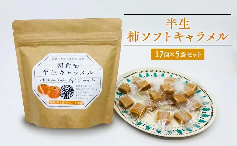 お菓子 柿半生キャラメル 17個入り 80g×5袋 お菓子