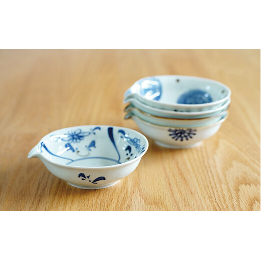 皓洋窯 あったか鍋　片口浅小鉢5個セット 取り鉢 取皿 小皿 取り分け皿 とんすい 5枚 食器 うつわ 器 ギフト 贈り物 A35-105_イメージ4