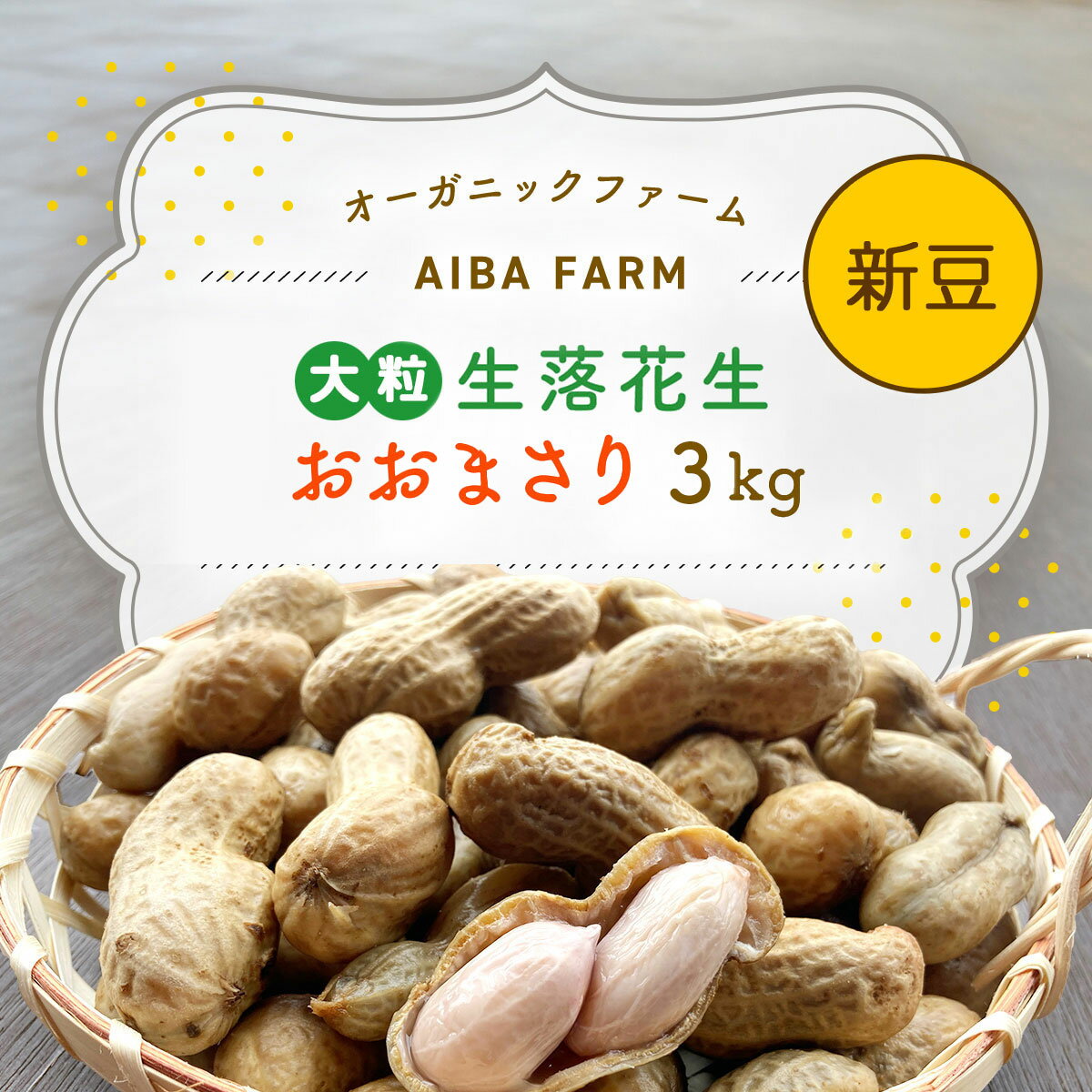 【ふるさと納税】【先行予約・新豆 】千葉県産 大粒 農家直送！おおまさり3kg 【 ふるさと納税 人気 おすすめ ランキング 皮付き 殻付き ピーナッツ ピーナツ 落花生 オーガニック 千葉県 富里市 送料無料 】TML010