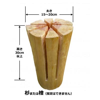ふるさと納税 大月市 杉・檜のスウェーデントーチ　高さ30cm以上　幅15cm〜20cm
