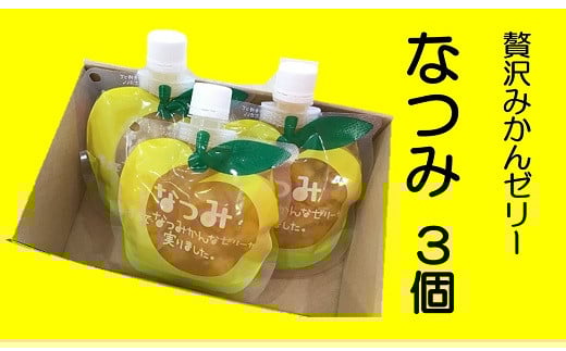 贅沢ゼリー3個セット【「なつみ」3個箱入り】ミニセットが欲しい！リクエストにお応えしました。【kmkn0163】