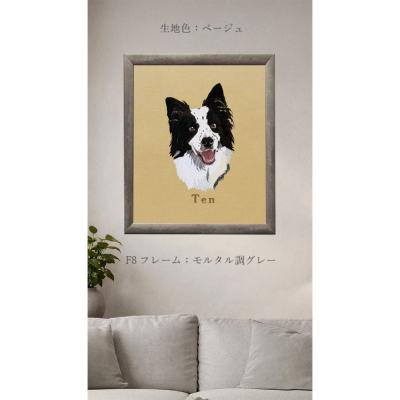 ふるさと納税 名古屋市 【完全オーダーメイド】ペットフォト刺繍アートパネル S6サイズ F8サイズ 木製額あり |  | 01