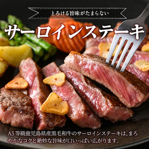 a853-B ≪A5等級≫鹿児島県産黒毛和牛サーロイン2枚入り(2P計720g) ギフト箱入り【水迫畜産】姶良市 国産 牛肉 ステーキ ステーキ肉 和牛