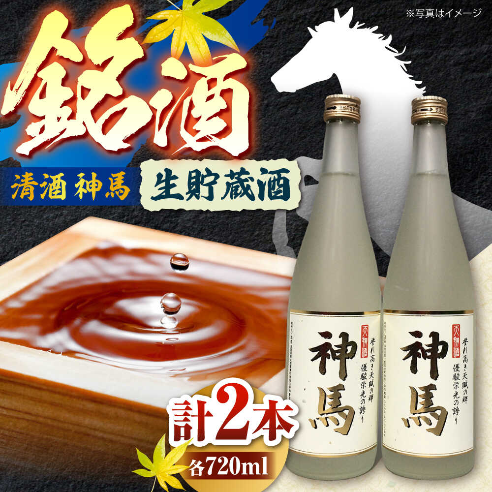 【ふるさと納税】清酒「神馬」生貯蔵酒 720ml×2本 / お酒 日本酒 飲み比べセット 人気 おすすめ おしゃれ / 栗東市 / 酒甚[BIAK004]