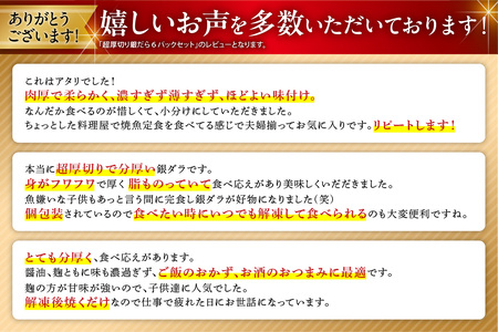 銀だら 超厚切り 6パックセット  味噌漬け 醤油漬け 銀だら
