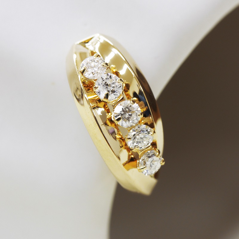 k18YG ダイヤモンド 手作り イヤーカフ ジュエリー03187