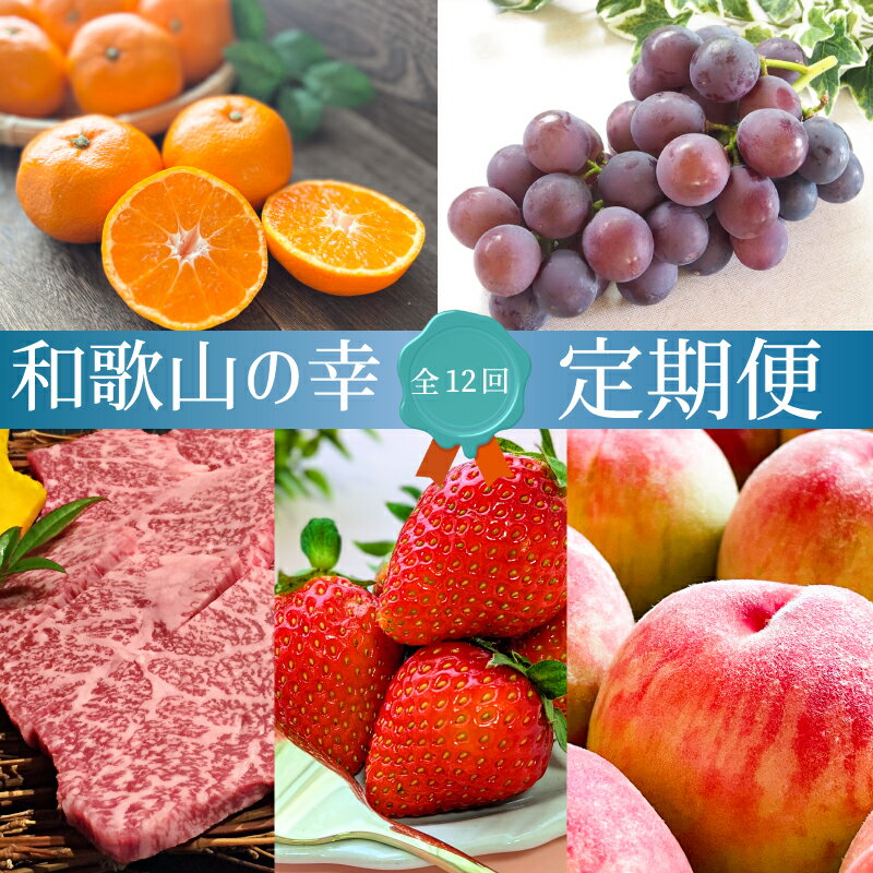【ふるさと納税】【全12回・毎月発送】和歌山をまるごと味わい尽くす定期便（熊野牛・フルーツ・梅酒）【MG61】