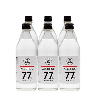 ふるさと納税 大月市 笹一アルコール77　500ml×6本