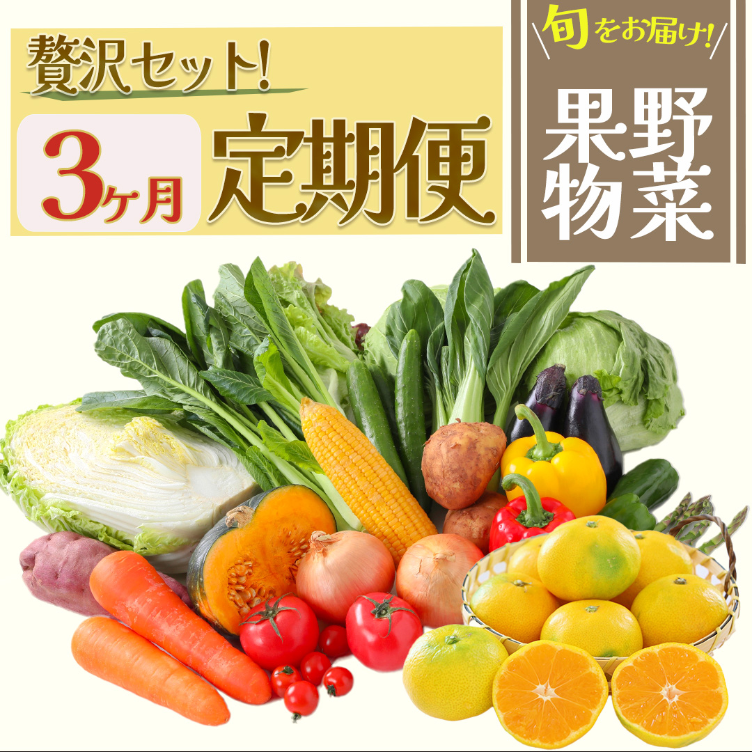 湯の花　旬の野菜と果物セット３か月の定期便　【野菜 果物 定期便 大容量 セット 人気 詰め合わせ  おまかせ 新鮮 やさい】