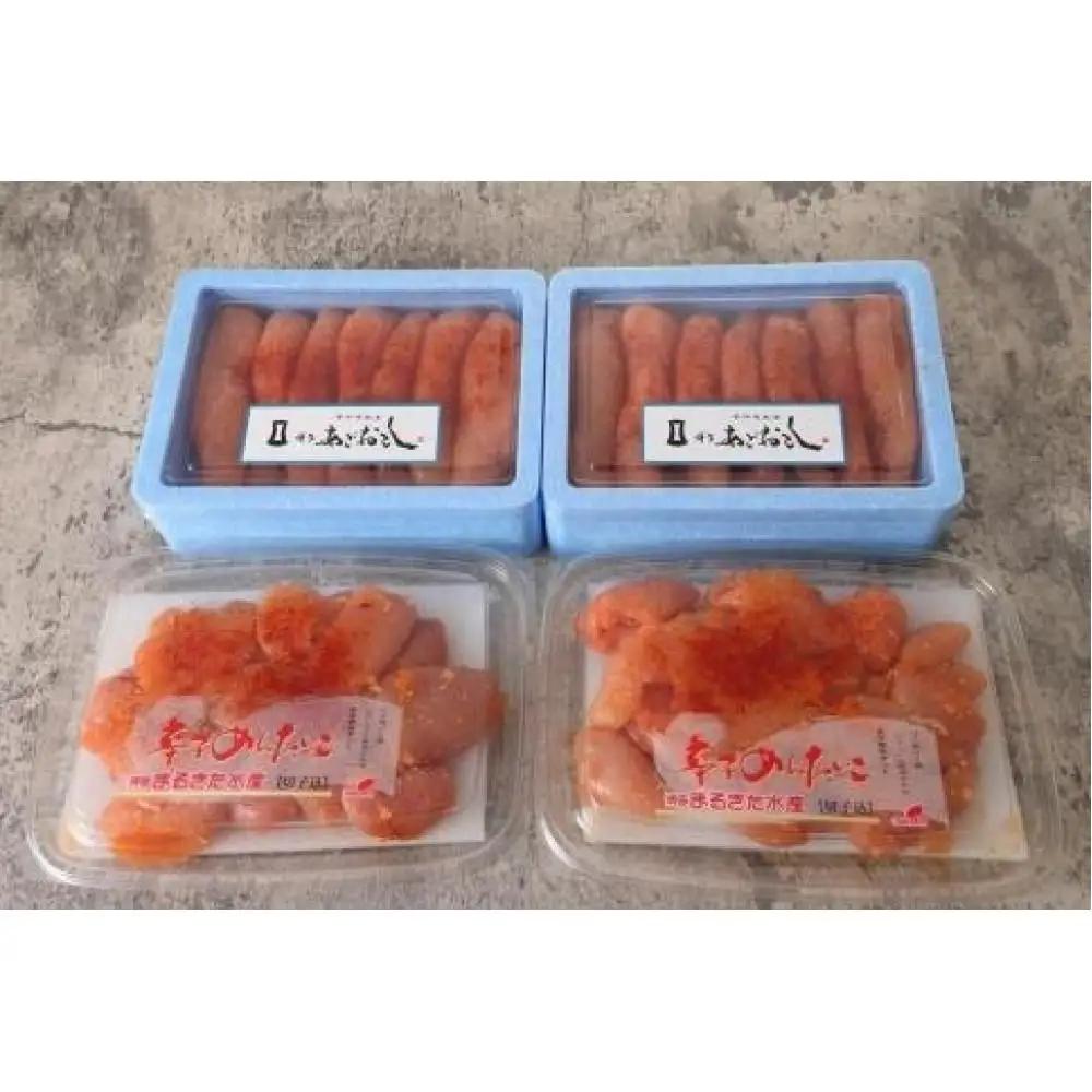 博多まるきた水産辛子明太子1.1kg ＜無着色明太子詰め合わせ＞【明太子 めんたいこ 辛子明太子 魚介類 家庭用 ご飯のお供 お取り寄せ お土産 九州 ご当地グルメ 取り寄せ グルメ】