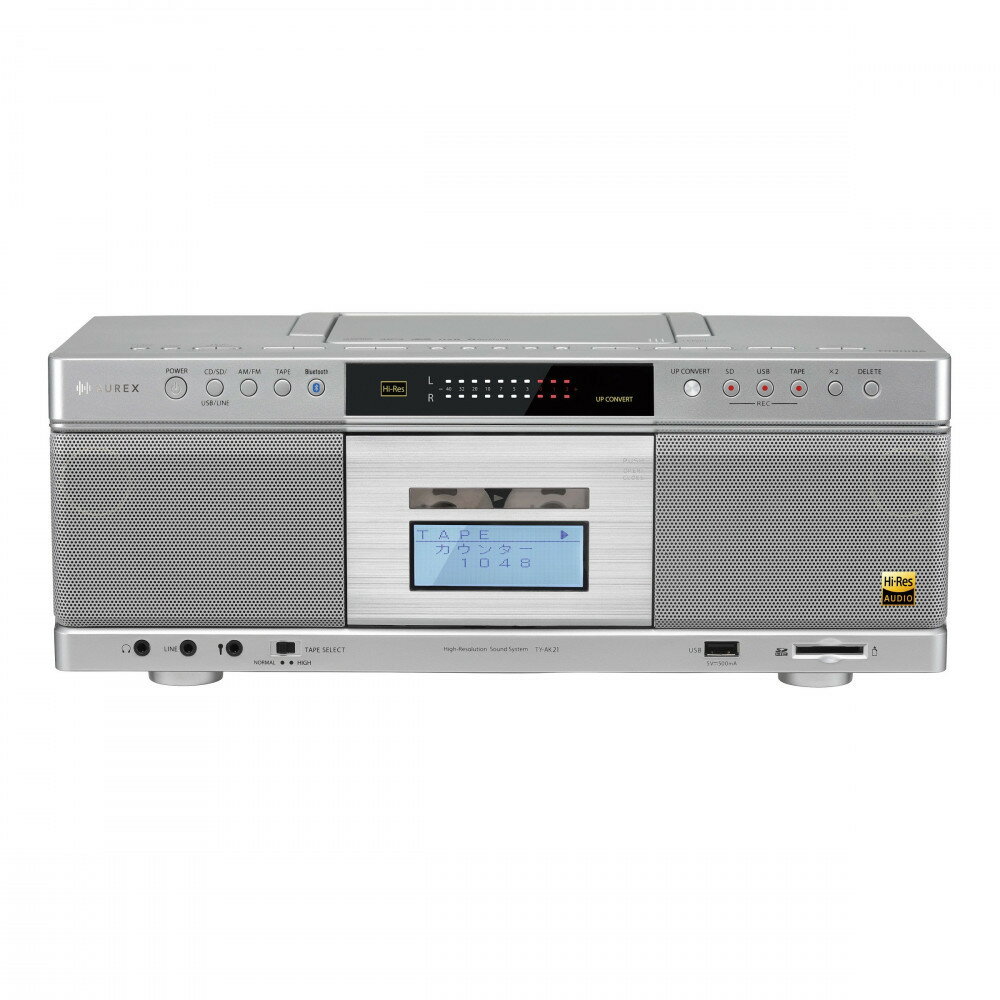 【ふるさと納税】東芝 Bluetooth送受信機能搭載 ハイレゾ対応SD/USB/CDラジオカセット TY-AK21(S)