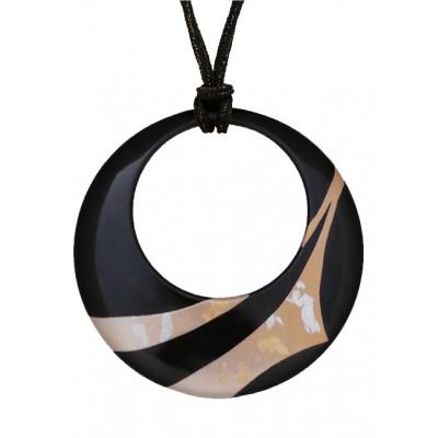 ふるさと納税 海南市 漆器のペンダント　リング形　手描き蒔絵　きらめき |  | 01