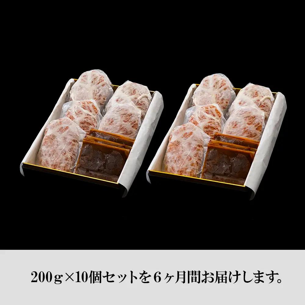 定期便6カ月 お楽しみ 白老牛 ジューシー ハンバーグ セット 10個 BY101
