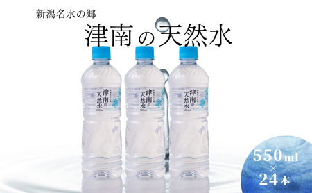 【12ヶ月定期便】新潟名水の郷 津南の天然水(550ml×24本セット）