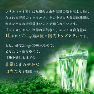 【数量限定】天然 水 シリカ 525ml × 24本 ＜シリカちゃん〜玖珠の天然水〜＞ ラベルレス 天然シリカ 水 シリカ水 ミネラルウォーター 国産 保存可能 水 防災 備蓄