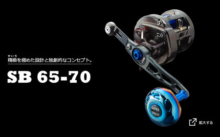 LIVRE リブレ SB 65-70 （ダイワ右）（ガンメタ×ゴールド） / 釣具 釣り具 釣り用品 釣り リールハンドル アウトドア / 亀山市 / 有限会社メガテック[AMBB279-1]