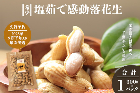 【先行予約・2025年9月下旬より順次発送】国産 塩茹で落花生 300 g × 1 パック （AX7505）