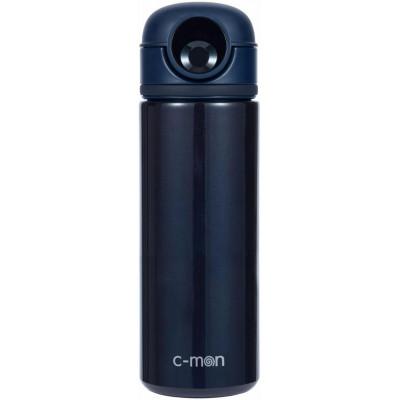 ふるさと納税 摂津市 シーモン(c-mon) 指紋センサー付き真空断熱ボトル 水筒 保温保冷  ミッドナイトネイビー