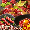 【ふるさと納税】馬肉 馬刺し 赤身 セット 赤身馬刺しの堪能セット 5種入り 約790g タレ ユッケのタレ 生おろし生姜付き 株式会社フジチク《60日以内に出荷予定(土日祝除く)》熊本県 産山村 送料無料 肉 赤身肉 ヒレ ロース ランプ 上赤身 ユッケ お取り寄せグルメ