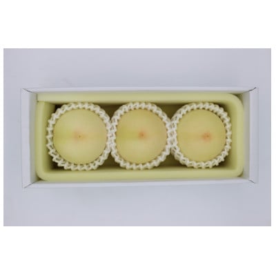 岡山県産おかやま夢白桃3玉【ロイヤル】【配送不可地域：離島】