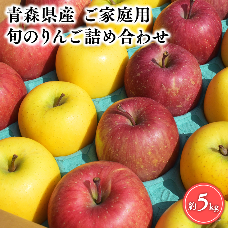 11月～4月発送 【訳あり】旬のりんご詰め合わせ5kg【りんご・青森・平川・訳あり・家庭用・宮川商店・11月・12月・1月・2月・3月・4月】