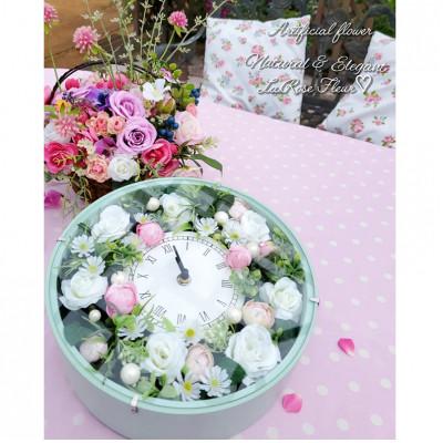 ふるさと納税 高畠町 まるで生花のような薔薇の花時計(グリーン) |  | 01
