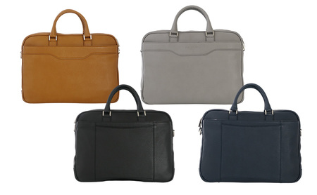 本革姫路レザー　PLS LEATHER　ビジネスブリーフバッグ ネイビー
