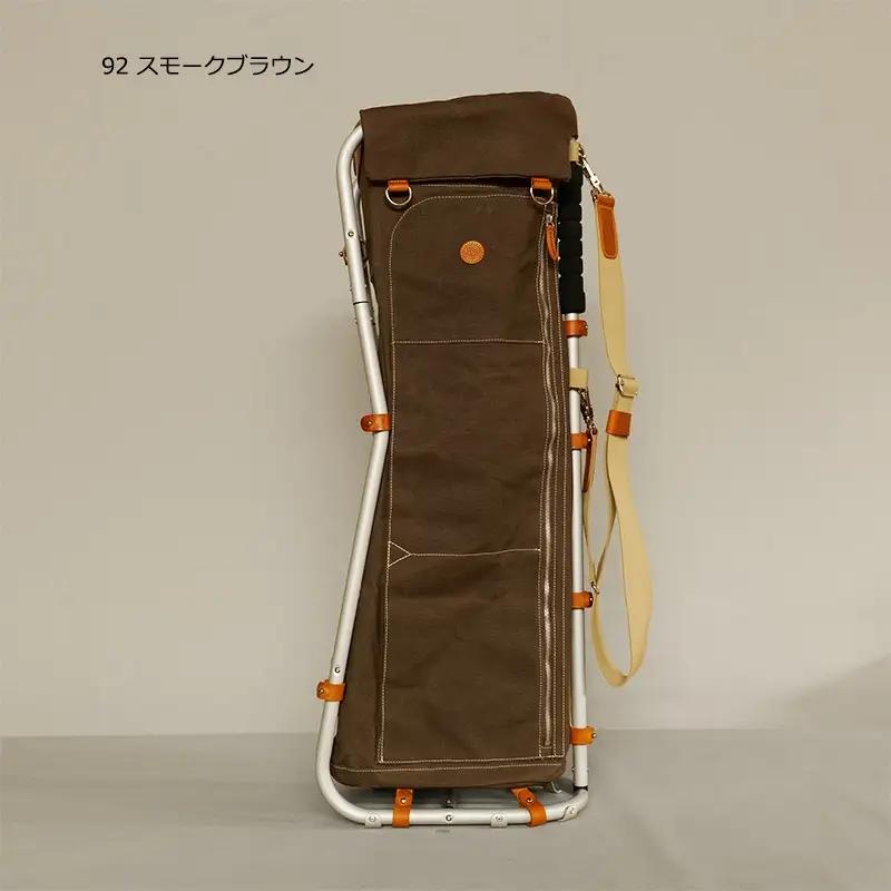 木の庄帆布 フラスコボトムフレームキャディバッグ レギュラータイプ  KinoshoTRANSIT KH-FBCB901T C/#92 スモークブラウン